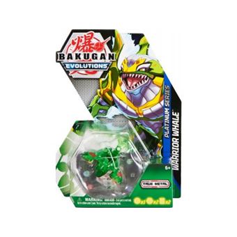 Coffret bakugan : pack evolutions warrior whale : boule vert figurine - platinum série 4 - set jouet garçon et 1 carte animaux - 1