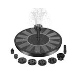 Fontaine Jardin Solaire 6 Buses Fontaine Solaire Jardin AMZtime - 6 Buses - Pompe Solaire - Pour Bassin, étang, Bain Oiseaux Decoration Jardin Exterieur