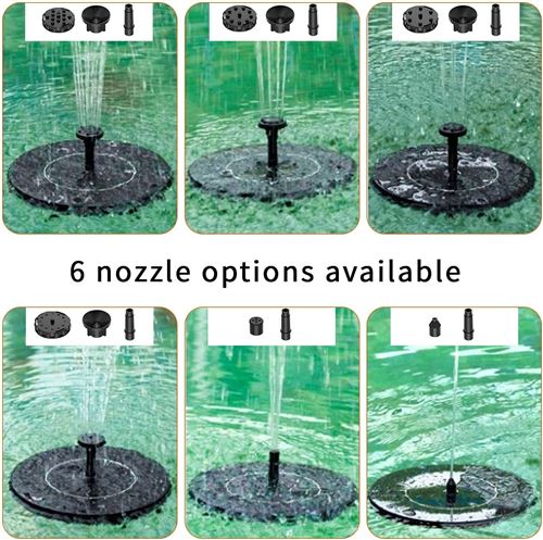 Fontaine Solaire Pompe Bassin 5 Effets - Écologique Et Flottante Pour Jardin