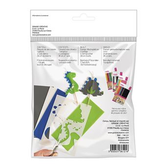 Kit DIY Bougies d'anniversaire - Dinosaures - 2 pcs