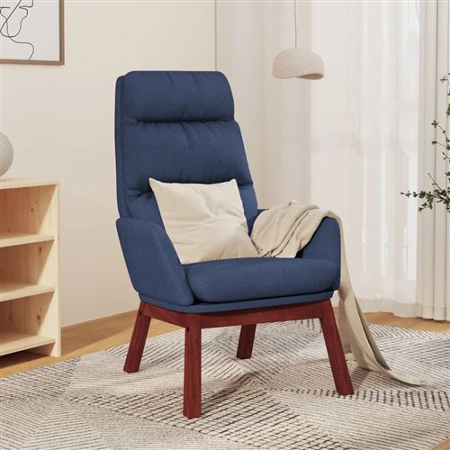 Non Communiqué Bleu Vidaxl Fauteuil Relax Tissu Blauw