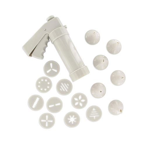 Non Communiqué Transparent,Blanc Presse-Biscuit Et 6 Embouts Et 10 Disques De Motifs Zenker Smart Pastry