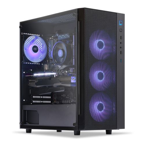 Sedatech PC Gaming Expert • Intel i7-9700F 8x 3.0Ghz • Radeon RX 6600 • 8 Go RAM • 500Go SSD M.2 • 2To HDD, USB C • sans OS • Unité centrale