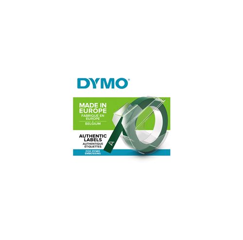 DYMO - Auto-adhésif - vert - rouleau (0,9 cm x 3 m) 1 rouleau(x) bande de gaufrage 3D - pour DYMO Junior embosser