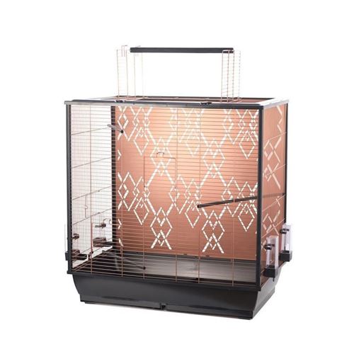 Comparer les prix de DUVO+ Cage Copper Alix 78 x 48 x 81,5 cm - 9,18 kg - Noir et cuivre - Pour oiseaux
