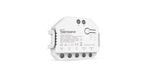 SONOFF DUALR3 Lite Dual Relay Module DIY MINI Smart WiFi Switch 1-5PCS 2-Way Control Timing via eWeLink Alexa Google Smart Home