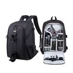 Sac a dos appareil photo reflex étanche TS38 pour Canon Nikon Sony DSLR - Noir + doublure grise