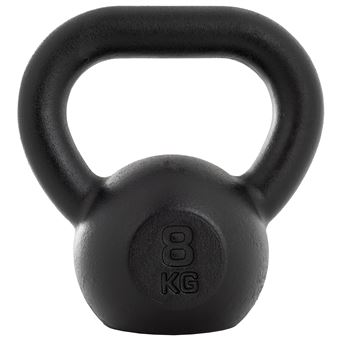 Kettlebell 8 Kg Bilder - Poignée Ergonomique Antidérapante - Revêtement Néoprène - Fonte - Pour Entraînement Force, Cardio Et Fonctionnel