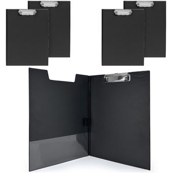 Lot de 5 Porte-blocs A4 Waytex avec rabat et pince – support rigide PVC ...