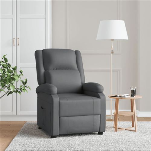 Non Communiqué Gris Fauteuil Inclinable Similicuir