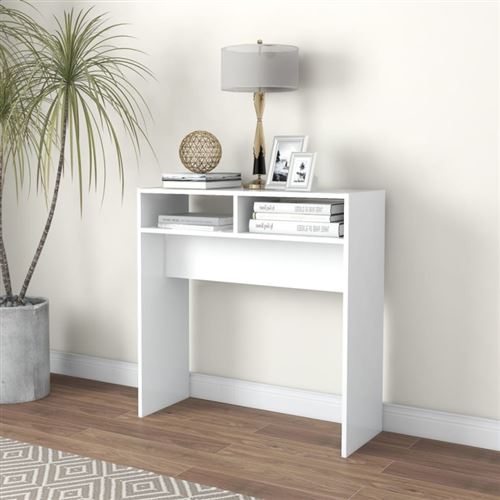 Vidaxl Blanc Table Console 78X30x80 Cm Bois D Ingénierie - Image 2