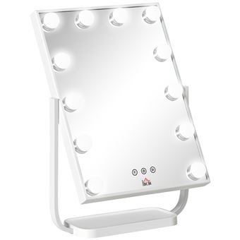 Aquamarin® Miroir de Maquillage Hollywood - avec 15 Ampoules LED