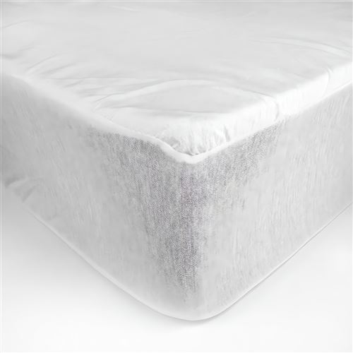 Protege matelas coton 80x200 cm MOLLETON imperméable pour lit à têtes et pieds relevables, par Soleil d'ocre