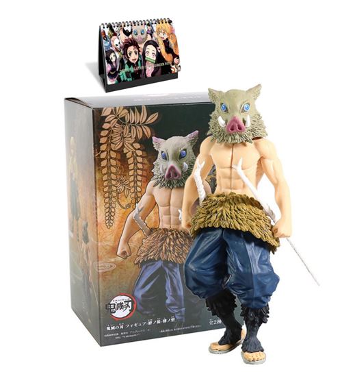 Figurine Demon Slayer Hashibira Inosuke 16 cm avec Calendrier Demon Slayer 2022 en français