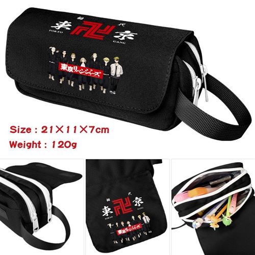 Trousse à crayon Tokyo Revengers pour Garçon et Filles (PC5777) 21x11x7 cm Noir