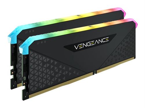 CORSAIR Vengeance RGB RS - DDR4 - kit - 32 Go: 2 x 16 Go - DIMM 288 broches - 3600 MHz / PC4-28800 - CL18 - 1.35 V - mémoire sans tampon - non ECC - noir