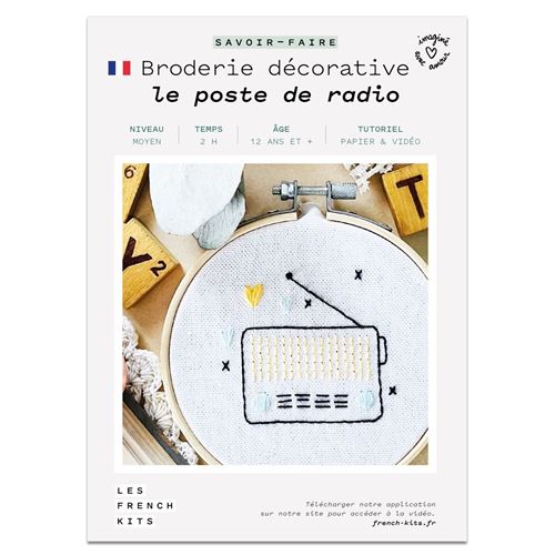 Coffret DIY - Broderie décorative - Le poste de radio - French Kits