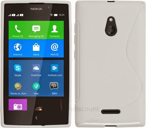 Housse etui coque pochette silicone gel fine pour Nokia XL + film ecran - BLANC - htdmobiles