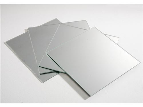 GENERIQUE - Lot de 4 miroirs carrés - 20 x 20 cm - Décoration murale salle de bain - Image 3