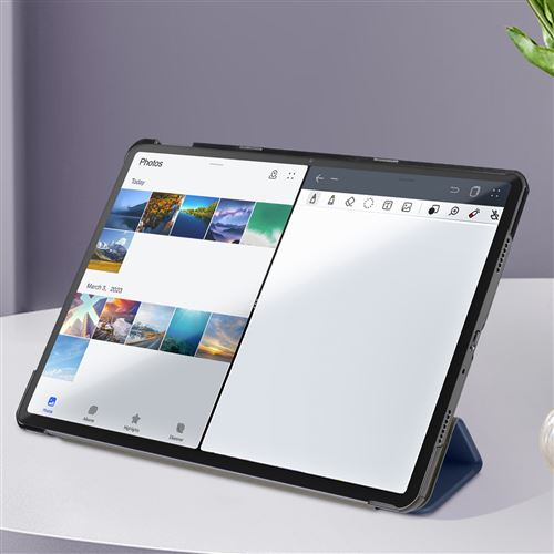 Housse Tablette Avizar Housse pour Samsung Galaxy Tab A9 Clapet Trifold  Support video / clavier Mise en Veille Bleu Nuit