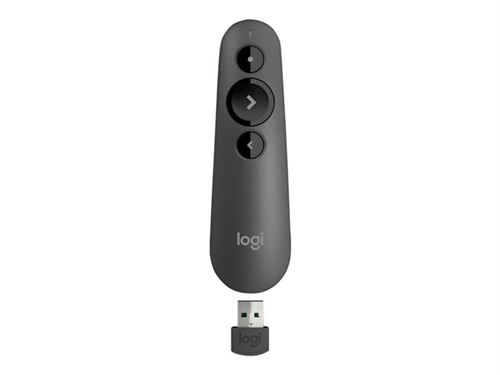 Logitech R500s - Télécommande de présentation - 3 boutons - gris intermédiaire