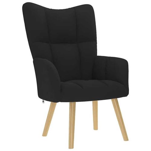 Non Communiqué Noir Vidaxl Relaxstoel Tissu