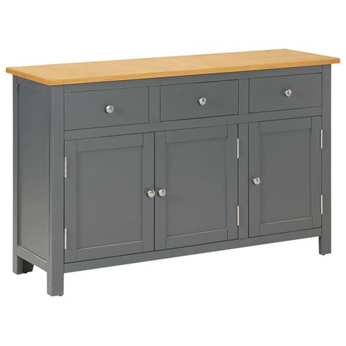 vidaXL Buffet 110x33,5x70 cm Bois de chêne massif