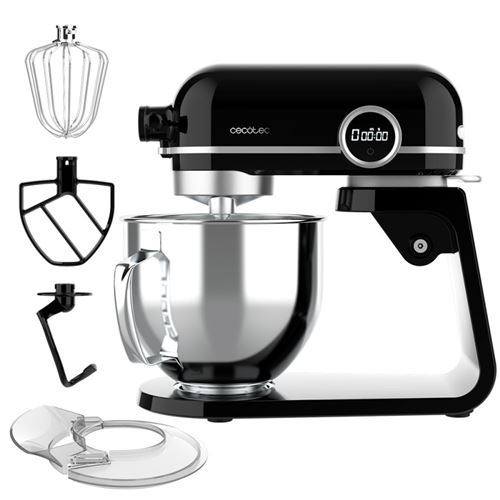 Robot Pétrisseur Cecotec Twist&Fusion 45000 Luxury Noir, Capacité 5L,Lumière LED, 800W