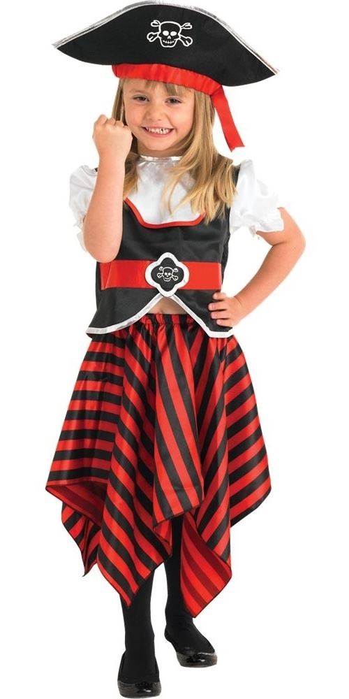 Rubie's costume d'enfant fille pirate rouge/noir 7-8 ans
