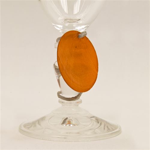 Lot de 6 Disques aspect coquillage coloris Orange - Diam : 4 cm