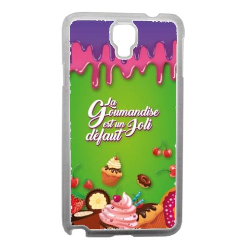 Coque La Gourmandise Est Un Jolie Defaut Fond Vert 01 Compatible Samsung Note 3 Neo Transparent