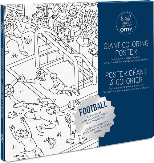 Omy - Poster À Colorier 100 X 70 Cm Football