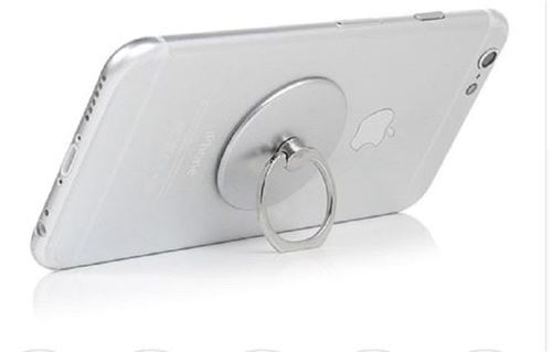 Bague adhésive metalique support main anneau ozzzo argent pour SONY Xperia X