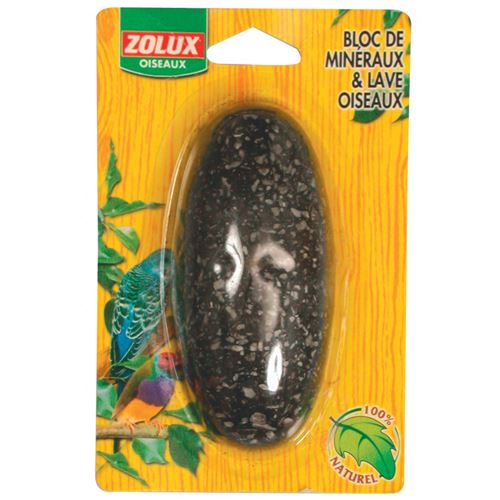 Bloc de minéraux et lave . 110 g. pour oiseaux - zolux - ZO-142205