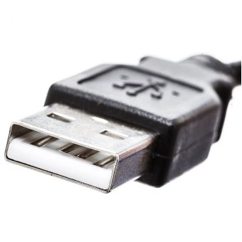 USB Type d'adaptateur d'imprimante a Type B male noir ton argent