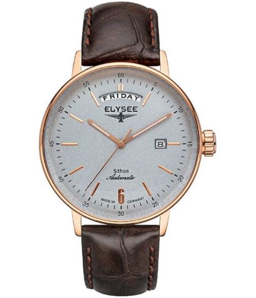 Elysee Montre pour Homme Analogiques Automatique avec Bracelet de Cuir 13298