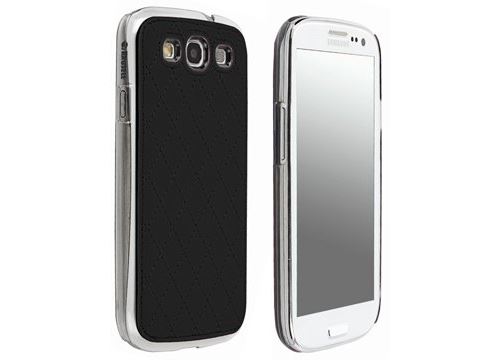 Krusell Avenyn Mobile UnderCover - Coque de protection pour téléphone portable - polycarbonate, aspect en cuir - noir - pour Samsung Galaxy S III