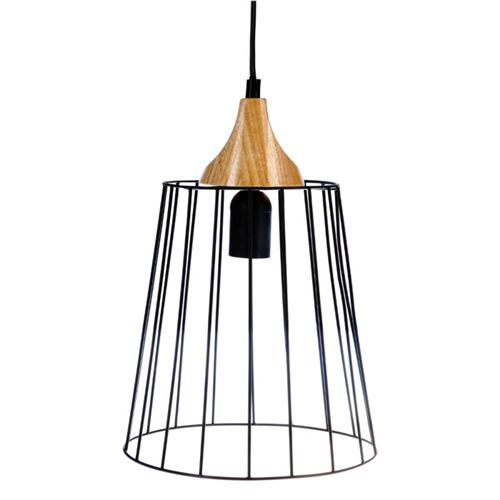Suspension m&eacute;tal filaire noir Atmosphera cr&eacute;ateur d'int&eacute;rieur - Noir