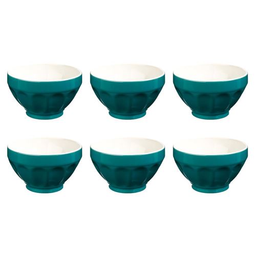 Lot de 6 Bols À Côtes 73cl Bleu