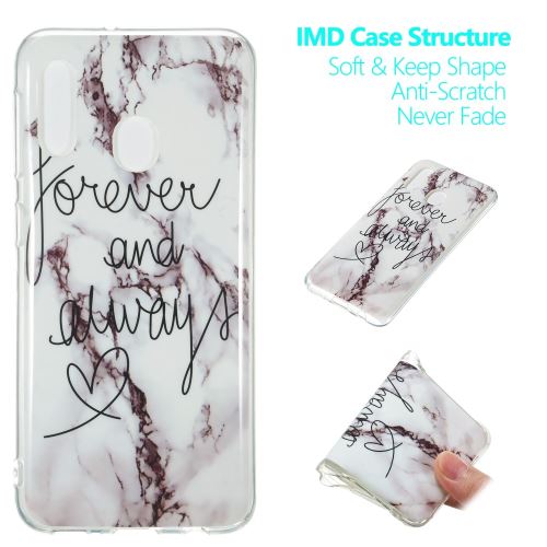 Coque en TPU motif de marbre IMD style J pour Samsung Galaxy A20e