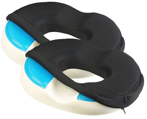 Newgen Medicals : 2 coussins d'assise ergonomiques en mousse à mémoire de forme avec gel