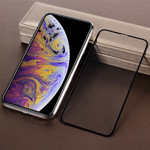 Protecteur écran en verre trempé courbe pleine grandeur 5D noir pour votre Apple iPhone XR