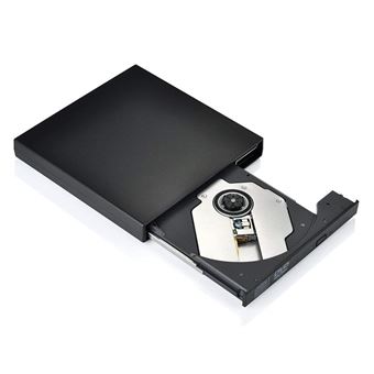 15% sur VSHOP ® Lecteur CD-DVD Graveur CD Drive EXTERNE Portable Slim  /Mince USB Noir - Sans Requis De Installations De Drive - Lecteur-graveur  externe - Achat & prix