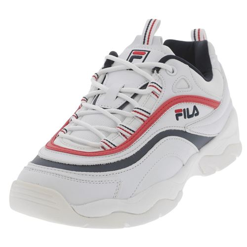 Chaussures basses cuir ou simili Fila Ray women blc navy rge Blanc taille : 36 réf : 40483