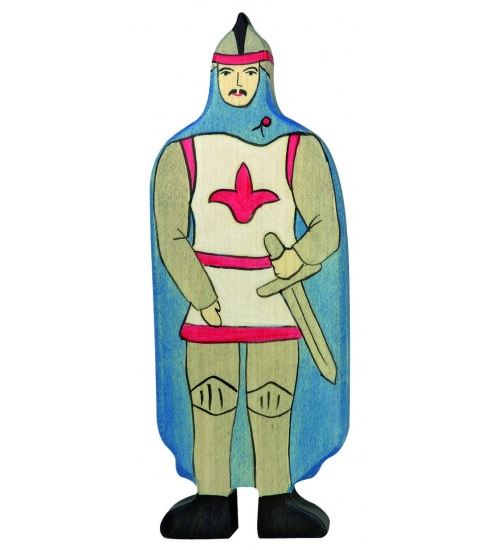 Holztiger Les contes de fées et chevaliers bleu chevalier (17 cm)