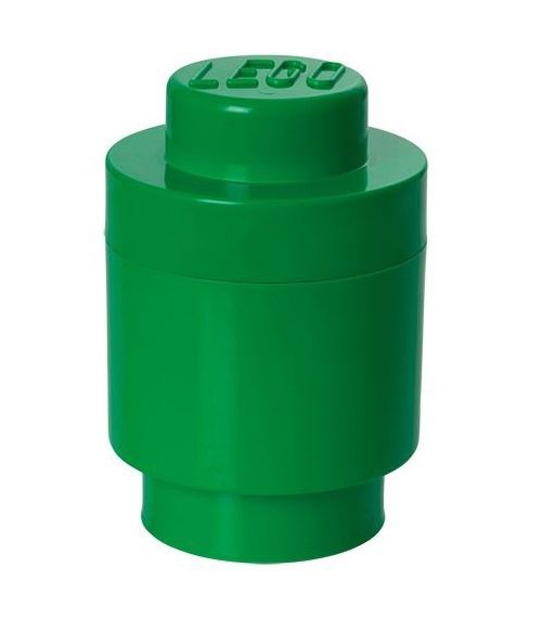 LEGO pierre de stockage ronde 1 nop 12,3 x 18 cm polypropyl&egrave;ne vert