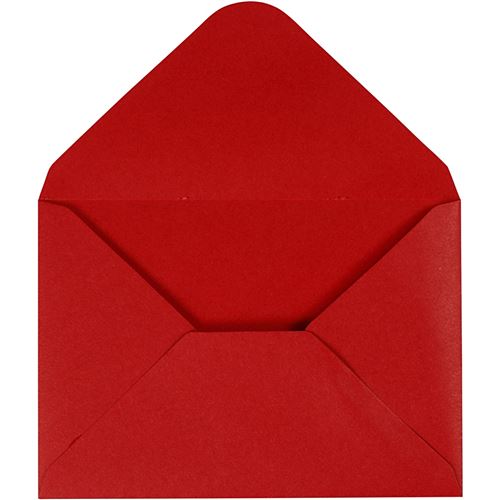 Happy Moments enveloppes 11,5 x 16 cm 10 pièces 110 gr rouge
