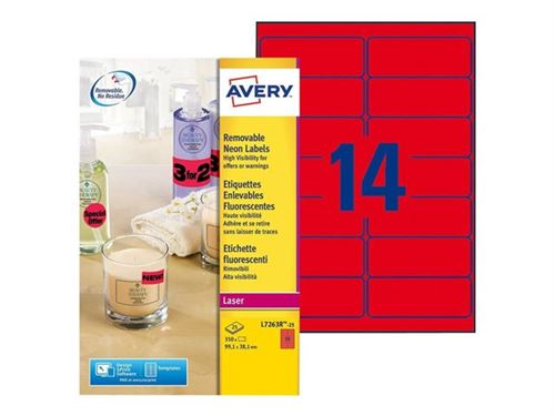 Avery L7263R - étiquettes - 350 étiquette(s)