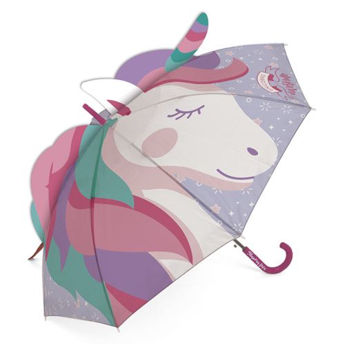 Arditex parapluie pour enfants Unicorn 3D 69 cm polyester rose/violet