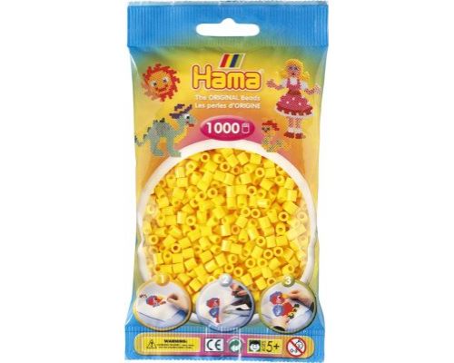 Sachet de 1000 perles midi jaune fluo - hama